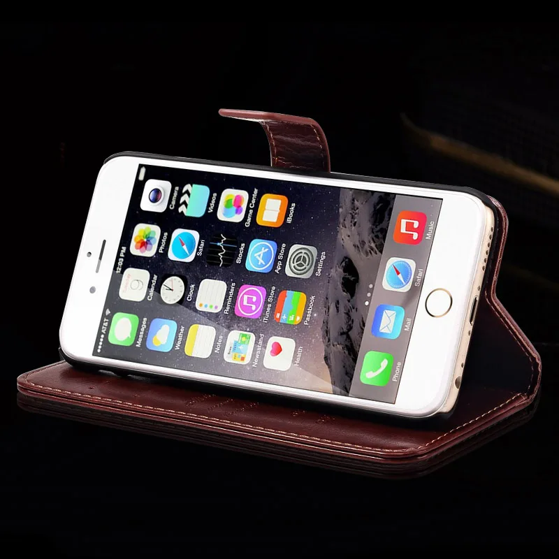 Роскошный чехол из искусственной кожи для iPhone 6 S чехол-бумажник флип-чехол с