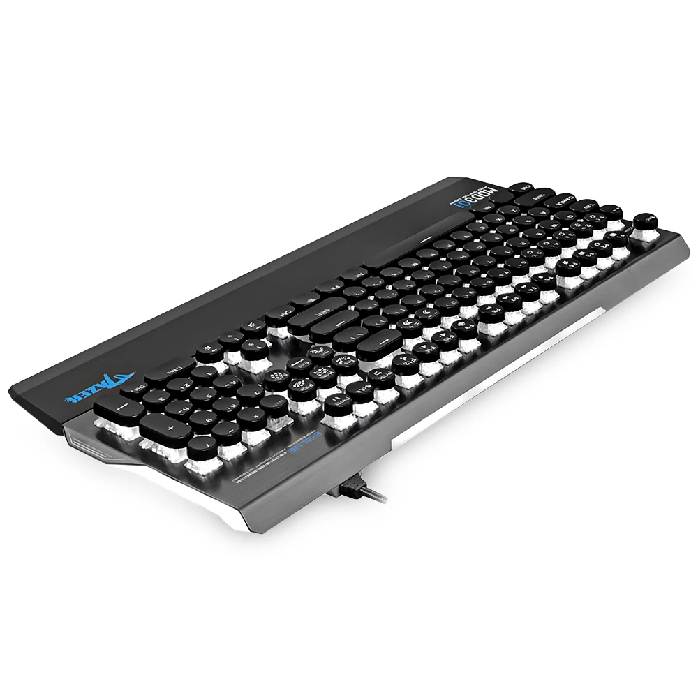 E 3LUE K751 панк механическая клавиатура Проводная 104 круглый ретро пара Keycap ключи LED