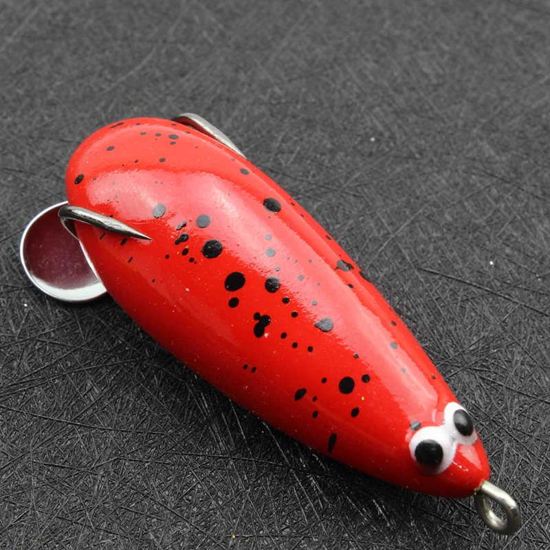 

5Pcs Mouse soft bait 60mm 10g Fishing Lures Treble 2 Hooks and Sequin Top water Frog Crank Swimbaits NEW Soft Baits