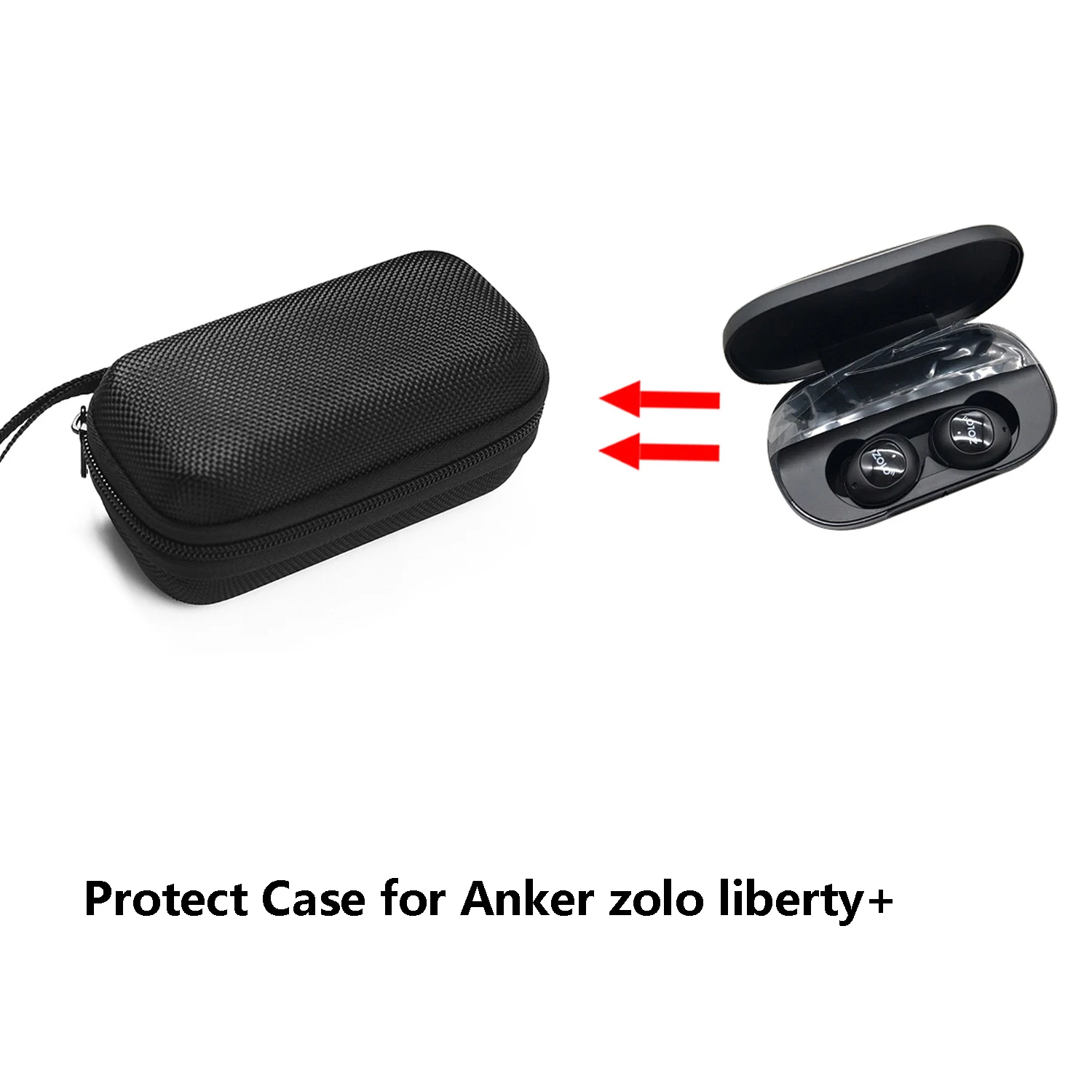 Anker Zolo Liberty-funda protectora para auriculares Bluetooth, bolsa de transporte portátil, accesorios para auriculares