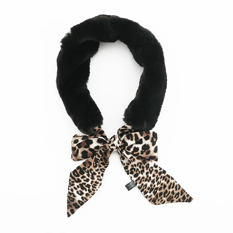 2018 новый толстый Леопардовый шарф плюшевый нагрудник теплый зимний меховой