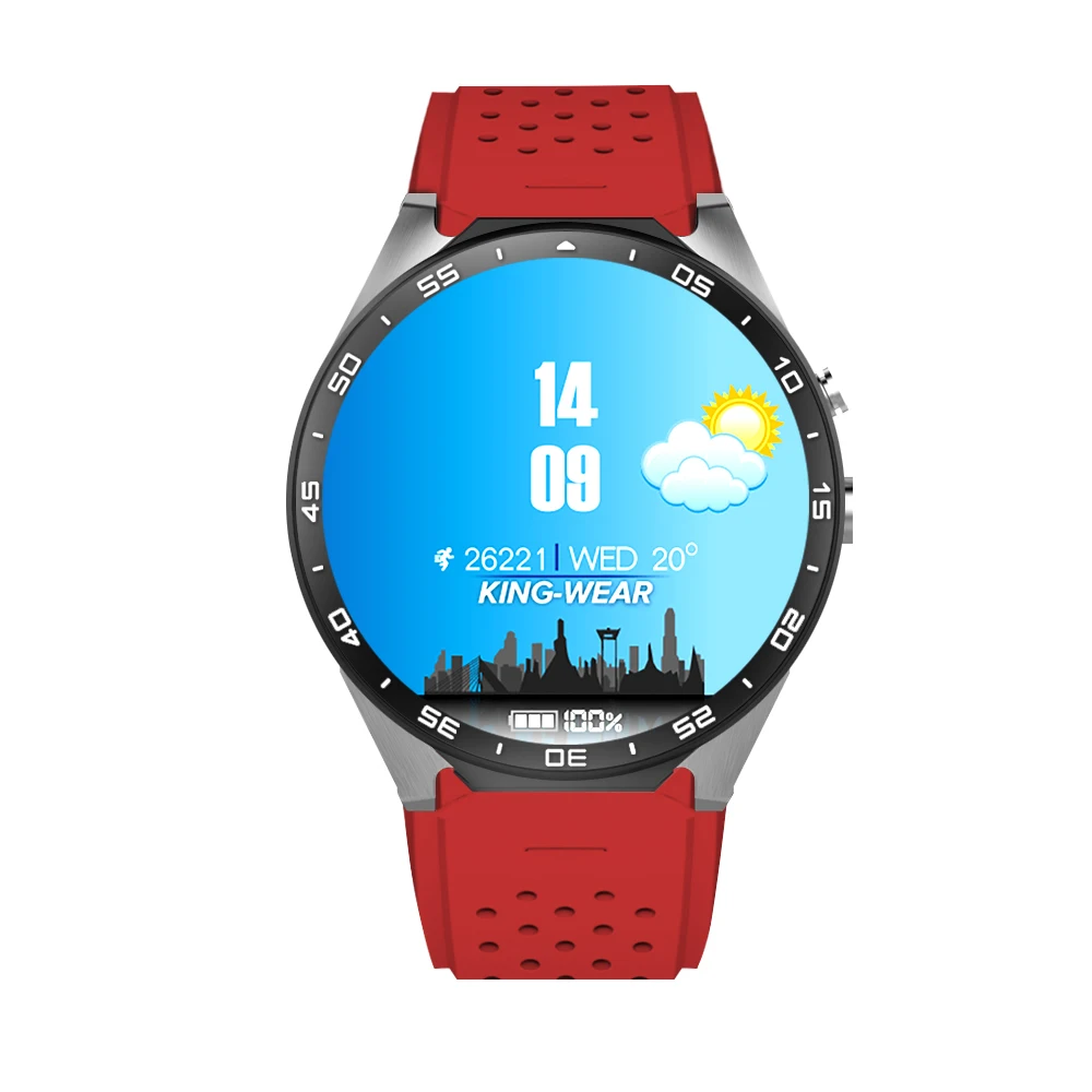 KW88 3g WI FI gps smart watch ОС Android 5 1 MTK6580 Процессор 39 дюймов Экран 2.0MP камера Смарт часы для