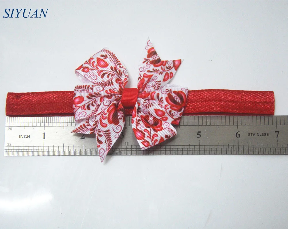 40 шт./лот в продаже DIY Grosgrain лента-ободок с бантиком для детей Хэллоуин/Новогодняя