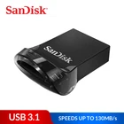 Флеш-накопитель SanDisk, USB 128, 16 ГБ, 32 ГБ, 64 ГБ, 256 ГБ, 3,1 ГБ, скорость чтения 130, МБс.