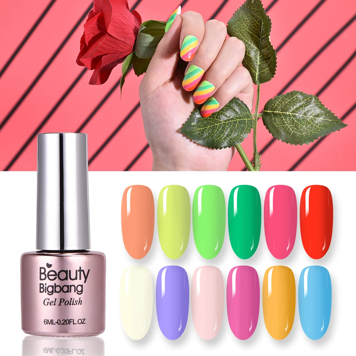 Beautybigbang неоновый гель для ногтей лак Флуоресцентный цвет гель для ногтей полигель фосфоресцирующий Vernis Ongle светящийся в темноте гель для ногтей
