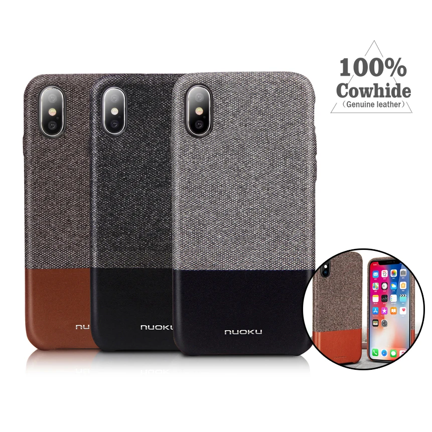 Роскошный чехол для телефона из натуральной кожи iPhone 7 8 Plus X деловая мягкая задняя