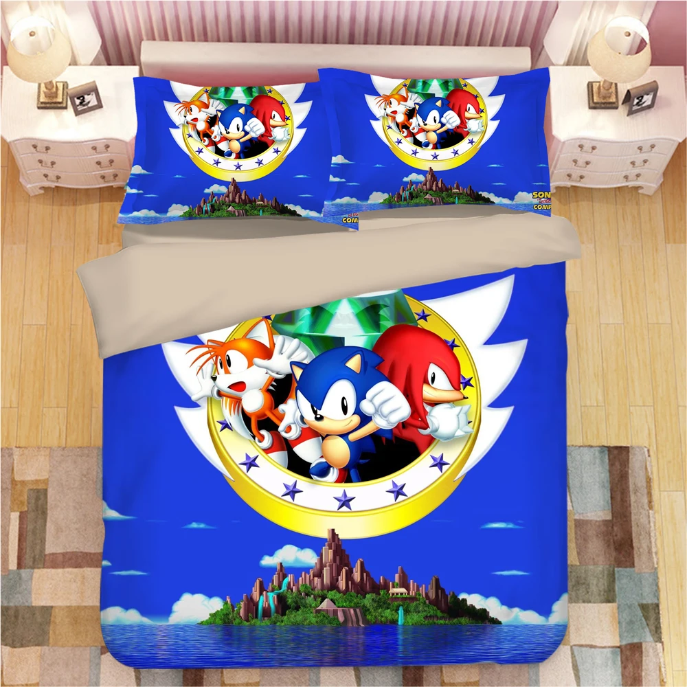Sonic The Hed Комплект постельного белья Super Mario Bros пододеяльники наволочки, домашний текстиль постельное белье Комплект постельного белья s постельное белье - Цвет: 18