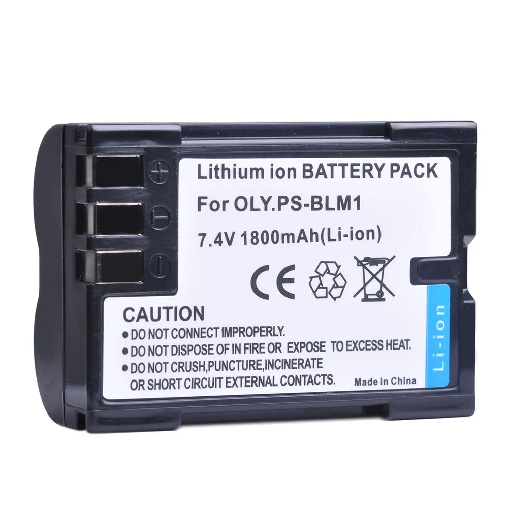 Tectra 4 шт. PS-BLM1 PS BLM-1 Li-Ion Bateria + Цифровое зарядное устройство для Olympus C-5060 C-7070 C-8080 E-30