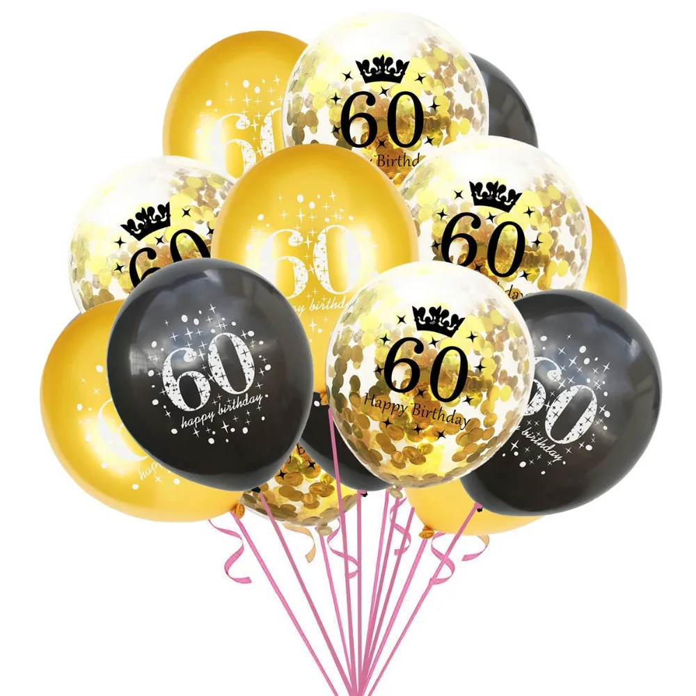LAPHIL 30th 40th 50th латексный воздушный шар "Конфетти" С Днем Рождения украшения для взрослых 30 40 50 60 С Днем Рождения украшения