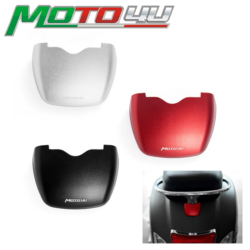 

MOTO4U For Piaggio Vespa GTS 300 ie GTS300 Motorcycle Rear Aluminium Grab Rail Cap Decorative covers Handlebar Luggage Rack