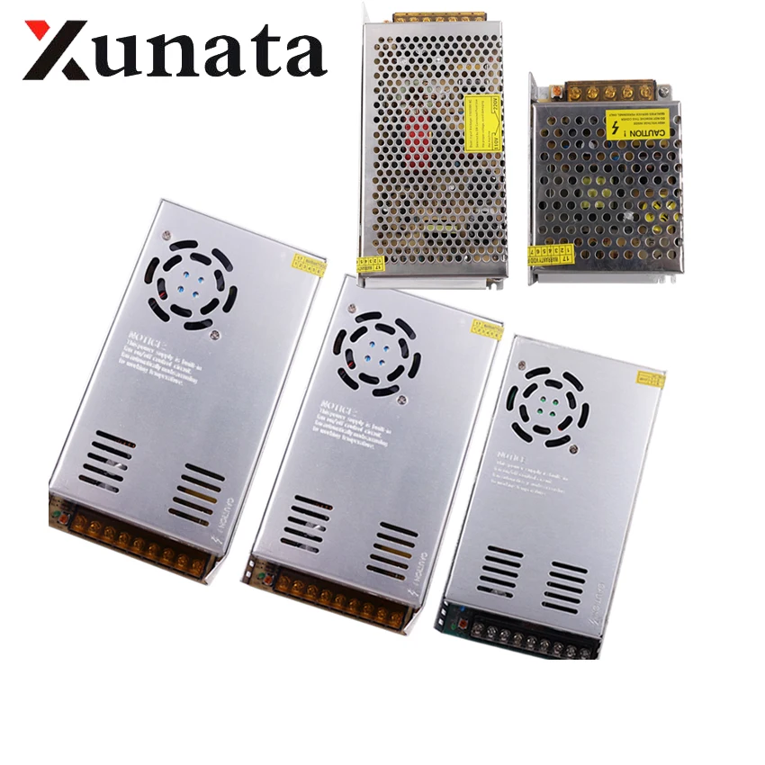 DC 12V 5V 24V 36V Led Драйвер импульсного источника питания адаптер 24W 60W 100W 120W 200W 360W 400W 500W