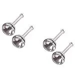 4 Colors 316L Stainless Steel Nose Piercing Jewelry Rhinestone Wholesale | Украшения и аксессуары