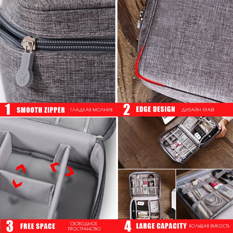 

Portable Digital Travel Bag Electronic Accessories Organizers Travel Packing organizers waterproof Viaje Travel Pouch