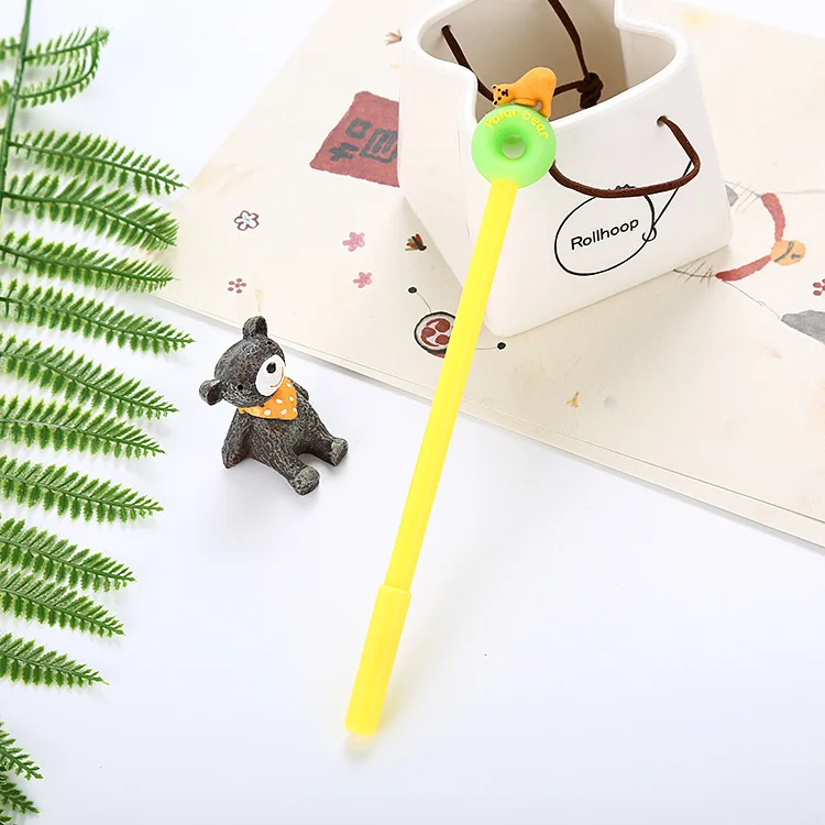 40 pcs Creative Polar Bear Neutral Pen Cute Cartoon Silicone Head Student Stationery Water Needle kawaii school supplies | Канцтовары