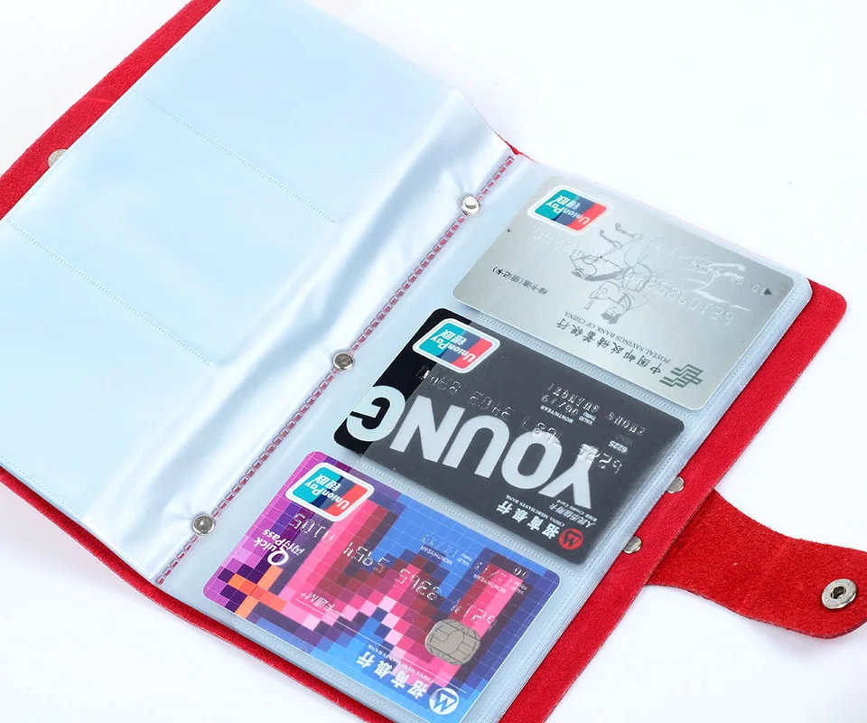 Женские сумки для карт с двойной застежкой держатель имени визитной карточки из