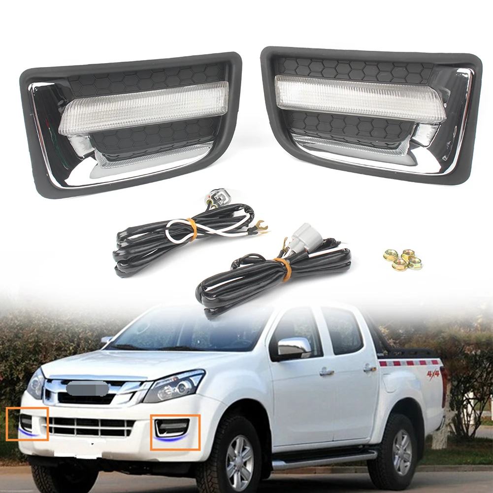 Автомобильные светодиодные дневные ходовые огни DRL противотуманные фары для Isuzu