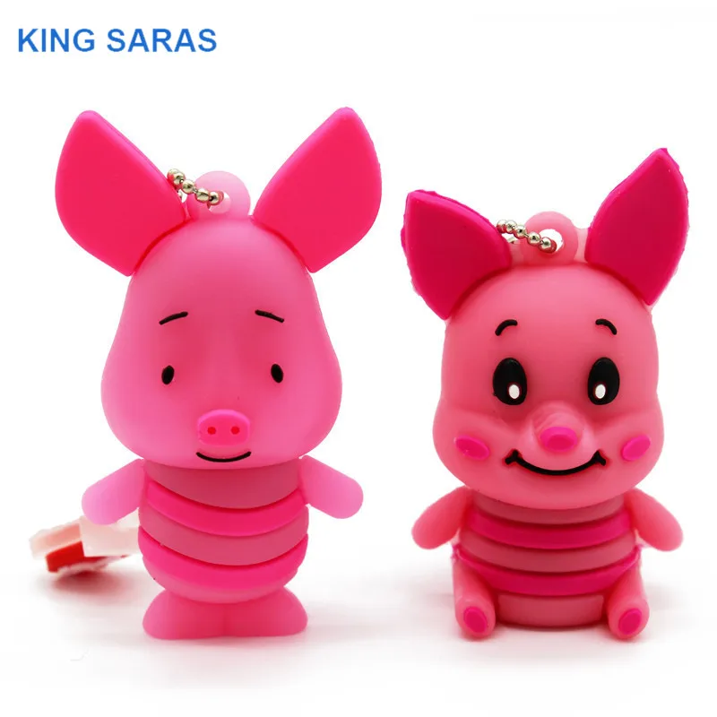 KING SARAS 64 ГБ 4 ГБ 8 ГБ 16 ГБ 32 ГБ Милая Маленькая свинья cub tiger модель usb флэш-накопитель usb 2,0 флешка