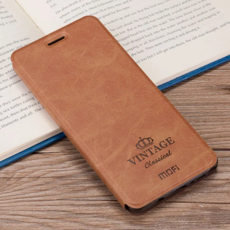 Оригинал mofi для iphone 7 leather case for плюс Откидная Крышка Силикона TPU Чехол Слот Для