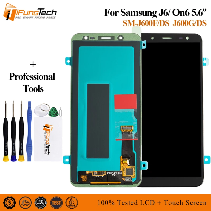 Оригинальный SUPER AMOLED дисплей для SAMSUNG Galaxy J6 J600 J600F J600F/DS J600G/DS ЖК с дигитайзером