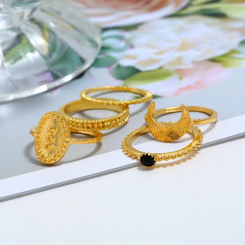 Набор Колец GEREIT ZA золотого цвета для портретной съемки набор колец с черными