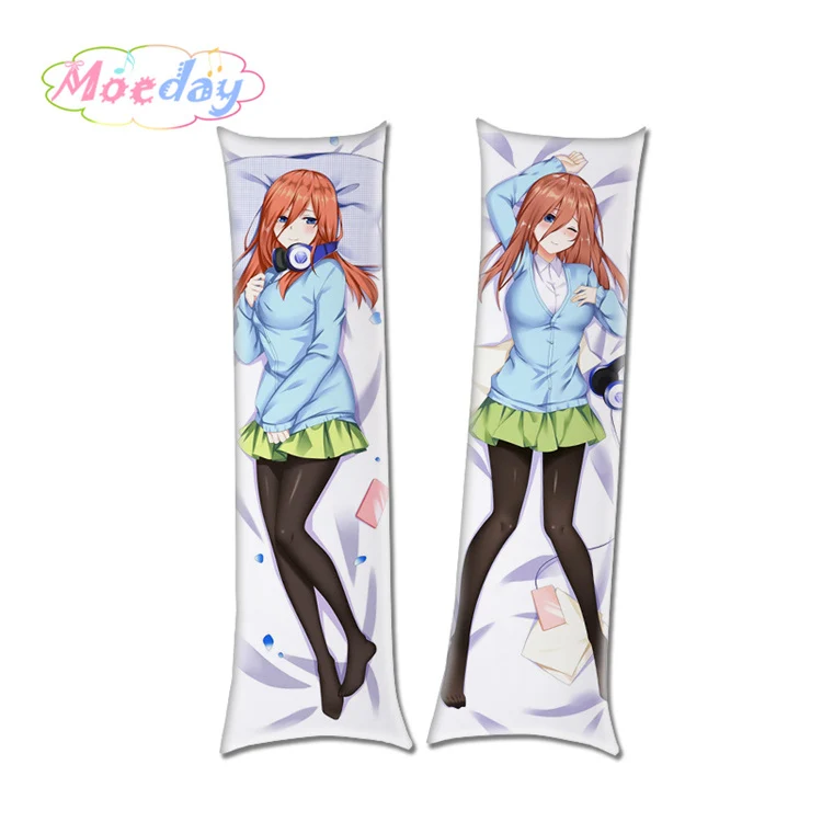Коричневый The Quintessential Quintuplets Anime Characters Nakano Miku Nino Itsuki Sister Dakimakura Pillow Covers - Цвет: Коричневый