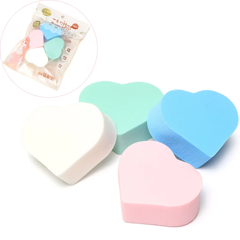Heart Shape Makeup Powder Puff Sponge Foundation Finishing Soft Cosmetic Blender |