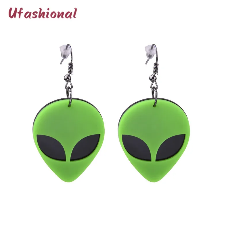 Женские акриловые серьги в стиле панк хип-хоп пришельцев | Украшения и аксессуары