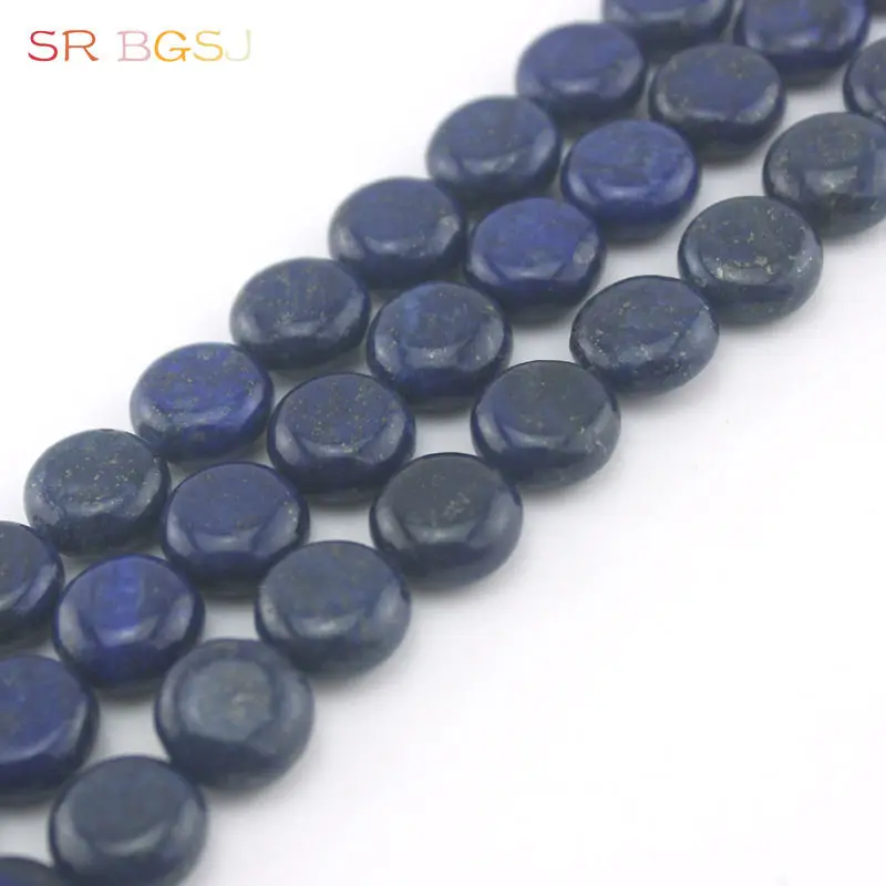 Free Shipping 10mm 12mm 14mm 16mm Coin Lapis Lazuli Genuine Gems Stone Jewelry Making Beads Strand 15&quot|stone parts|stone eaglestone cabochon |