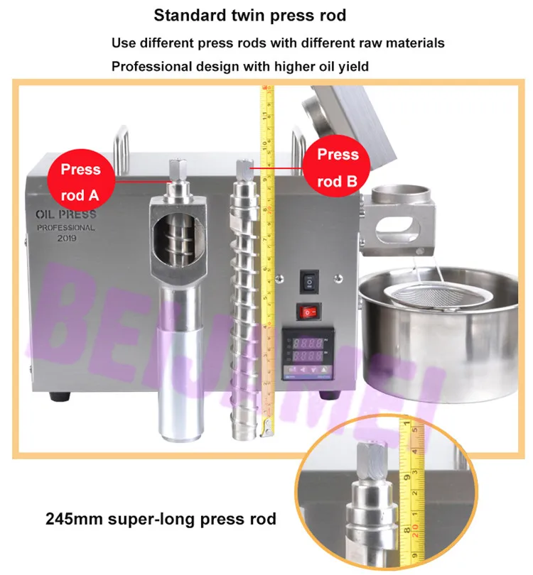 BEIJAMEI Stainless Steel Automatic Seed Oil Press Machine/Commercial Presser/Cold Hot Pressed Maker |
