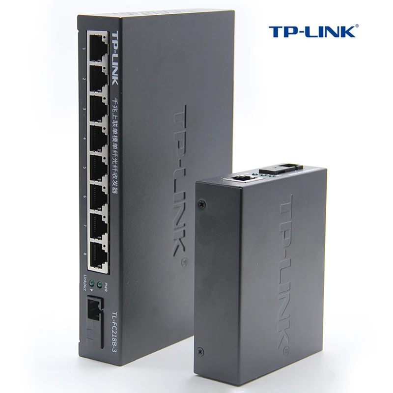 TP-Link TL-FC318B-3/TL-FC311A-3 3KM SC Singlemode Media Converter Gigabit Fiber Transceiver