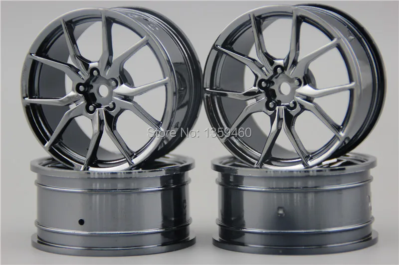 4 шт. 1/10 колесный обод из армированного нейлона o5ach & Drift 15% (хромированный серый)