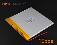 10pcs 3 7v 4000mah 349495 polymer li ion battery for bluetooth notebook tablet pc ipaq e book power bank pda portable dvd