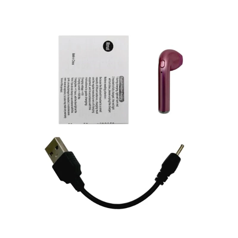 right pink a cable Беспроводные наушники Portab i7s TWS Bluetooth 5,0 наушники-вкладыши с микрофоном для iPhone Sunsung Xiaomi huawei и т. Д - Цвет: right pink a cable