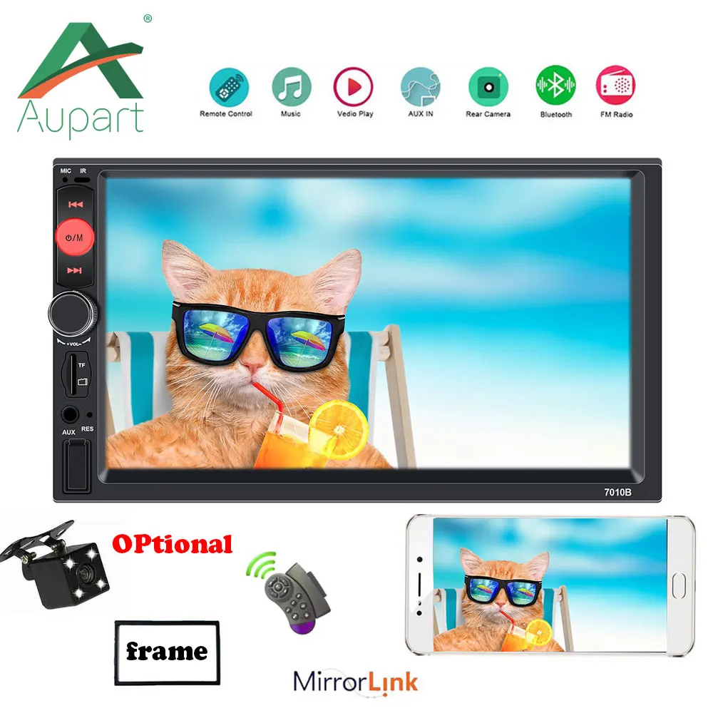 2din автомобильное радио 7010B 7 &quotсенсорный mirrorlink Android плеер сабвуфер MP5 Авторадио