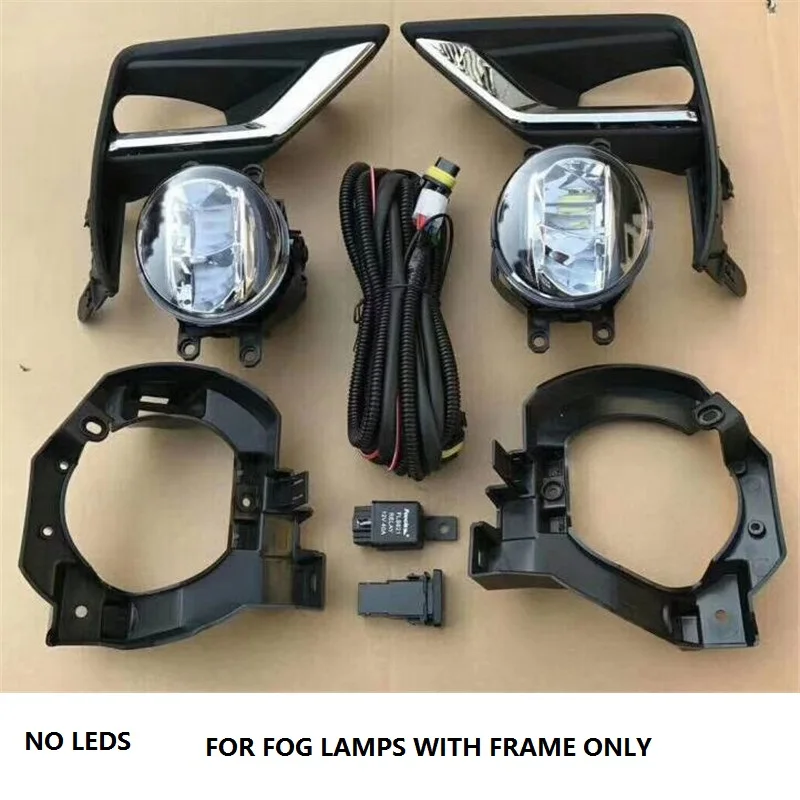 FOG LAMP NO LED DRL Наружные Автомобильные противотуманные фары led drl дневные огни подходят для prado fj150 suv противотуманная фара в сборе - Цвет: FOG LAMP NO LED DRL