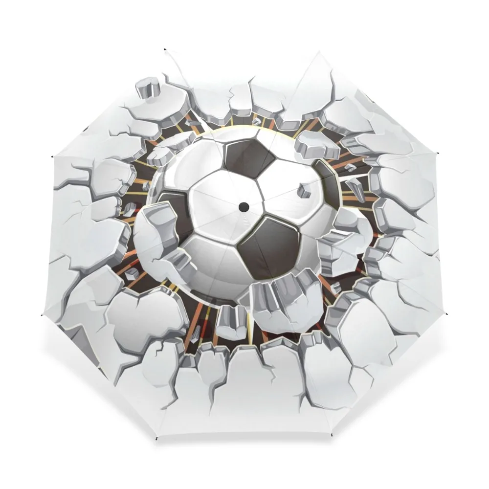 Любовь Футбол на заказ крутой дизайн зонтик портативный Модный стильный