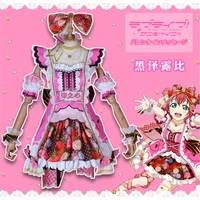 2019 hot new lovelive aqours chocolate valentines day 3rd edition kurosawa ruby dress halloween cosplay costume women dress
