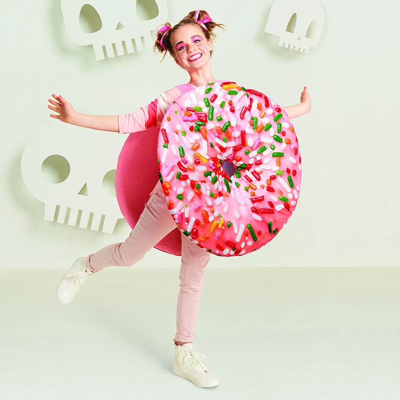 Halloween Costumes For Women Kids Cosplay Donut Carnival Costume Fancy Dress Stage Performance Wear Clothes DN4287