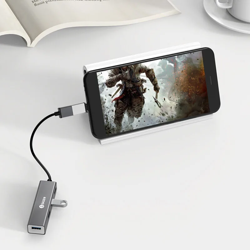 Biaze 4 порта мини USB концентратор 3 0 высокоскоростной разветвитель 5 Гбит/с GL3520 для