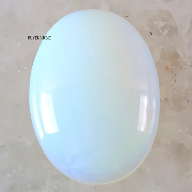 White Opal 1 шт. 22x30 мм Овальный Кабошон из натурального камня для изготовления ожерелья, браслетов, сережек для женщин и мужчин, с кристаллами лаписа, родонита - Цвет: White Opal