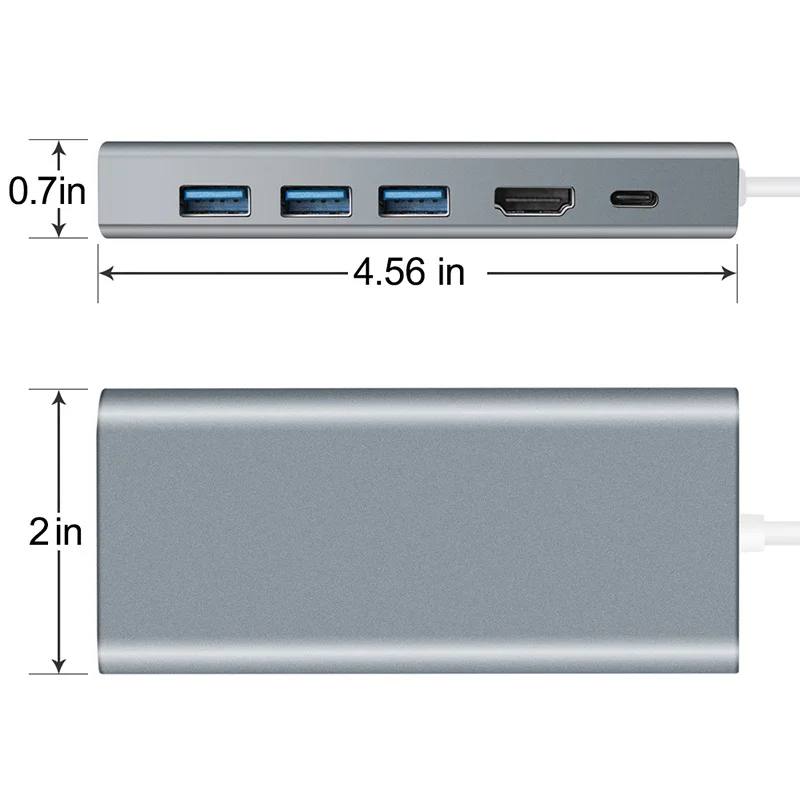 USB док станции 6 в 1 Тип usb C к HDMI 3 0 PD Gigabit Ethernet RJ45 сетевой адаптер для Macbook pro samsung