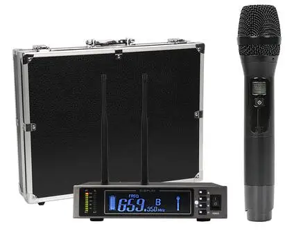Style - 4 UHF Беспроводной микрофон Системы Настоящее разнообразие 2 канала динамический кардиоидный микрофон для свадьбы караоке Запись студийного пульта - Цвет: Style - 4