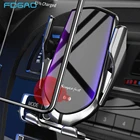 Беспроводное Автомобильное зарядное устройство FDGAO 10 Вт Qi с автоматическим зажимом, держатель для телефона с быстрой зарядкой, крепление для iPhone XR, XS, X, 8, 11, 12, Samsung S20, S10