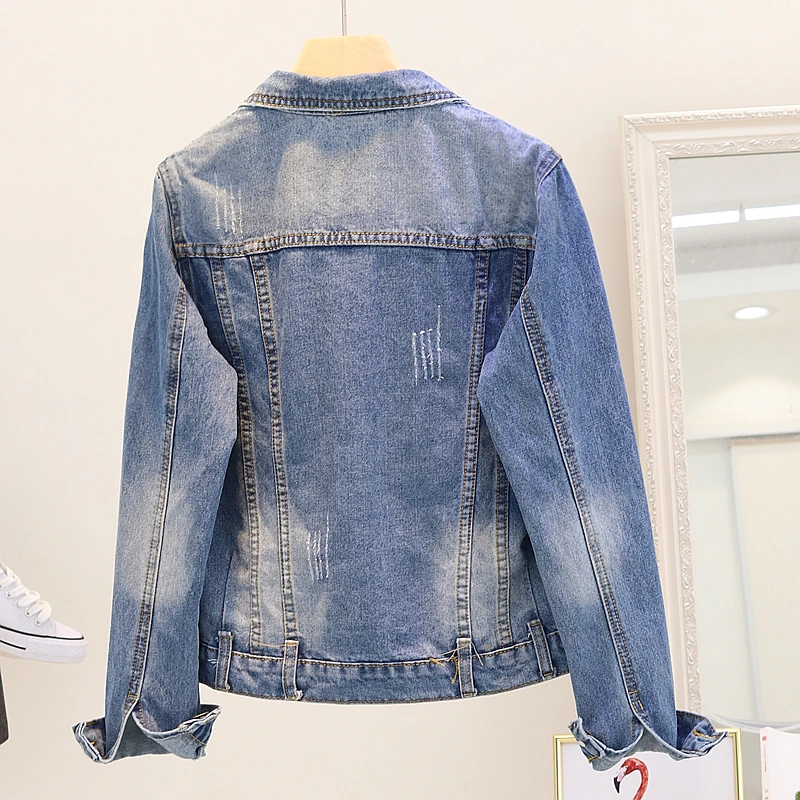 Новая женская джинсовая куртка на весну и осень Женская 8WT032 | одежда