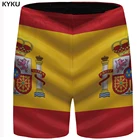 Шорты KYKU мужские с флагом, Брендовые повседневные короткие штаны в Испании, стиль хип-хоп, бодибилдинг, лето 2018