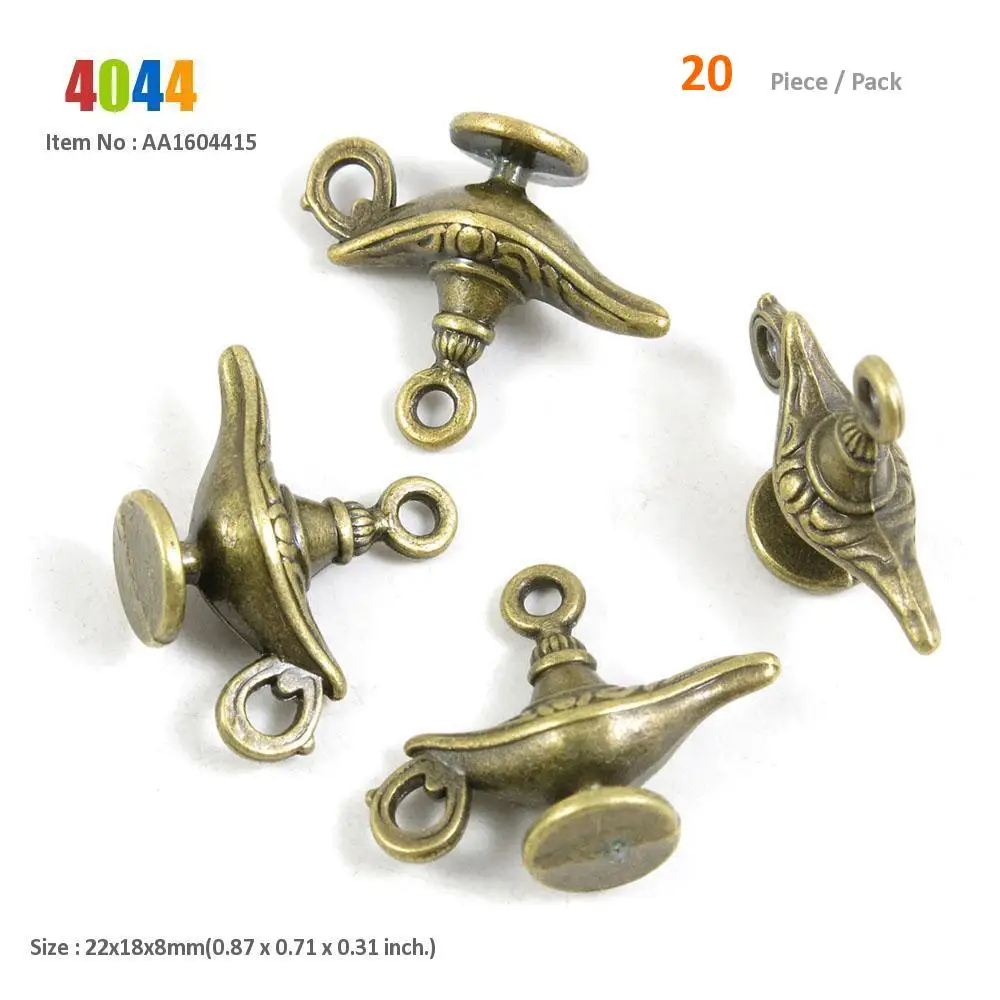 1604415 - 20 PCS Античный бронзовый тон Подвески для изготовления украшений абажур Аладдина, Джина, волшебный уличный фонарь, Ламповые масляные лампы, сарай, фонарь, кулон - Окраска металла: 1604415 - 20 PCS