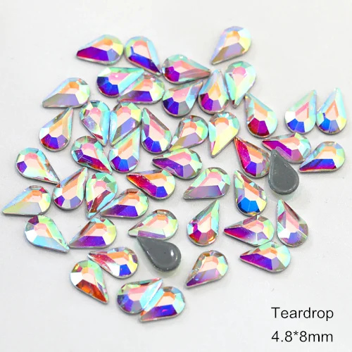 teardrop 4.8x8mm AAAAA качественные стразы специальной формы, стразы горячей фиксации, стразы горячей фиксации Y3853 - Цвет: teardrop 4.8x8mm