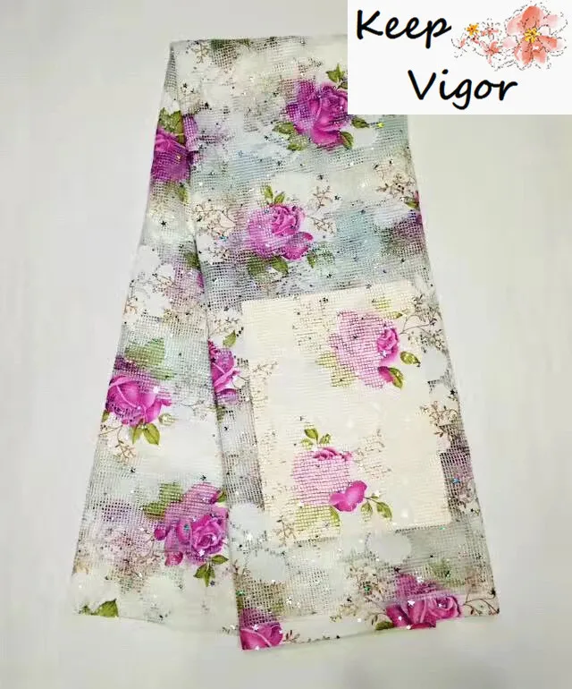 (5 метров) в африканском стиле пять цветов вышивка марли Чистая розы печатные