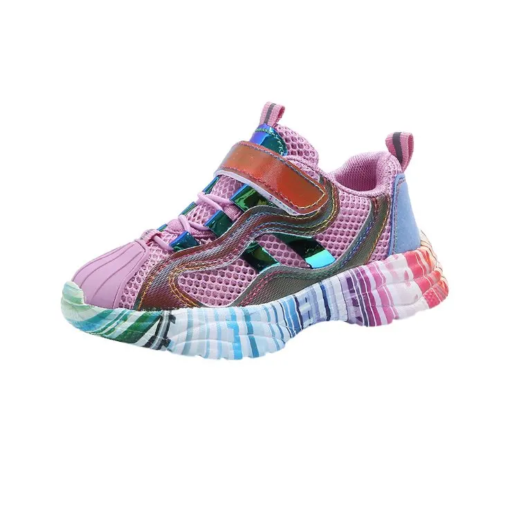 pink Laibejing/кроссовки для девочек; сетчатая обувь для маленьких девочек и мальчиков; детская обувь для бега; детские кроссовки для мальчиков; Летняя обувь - Цвет: pink