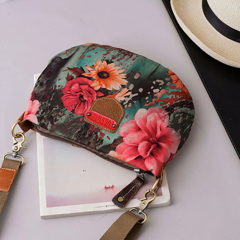 Модный цветочный Для женщин сумка качество Оксфорд Сумки через плечо для